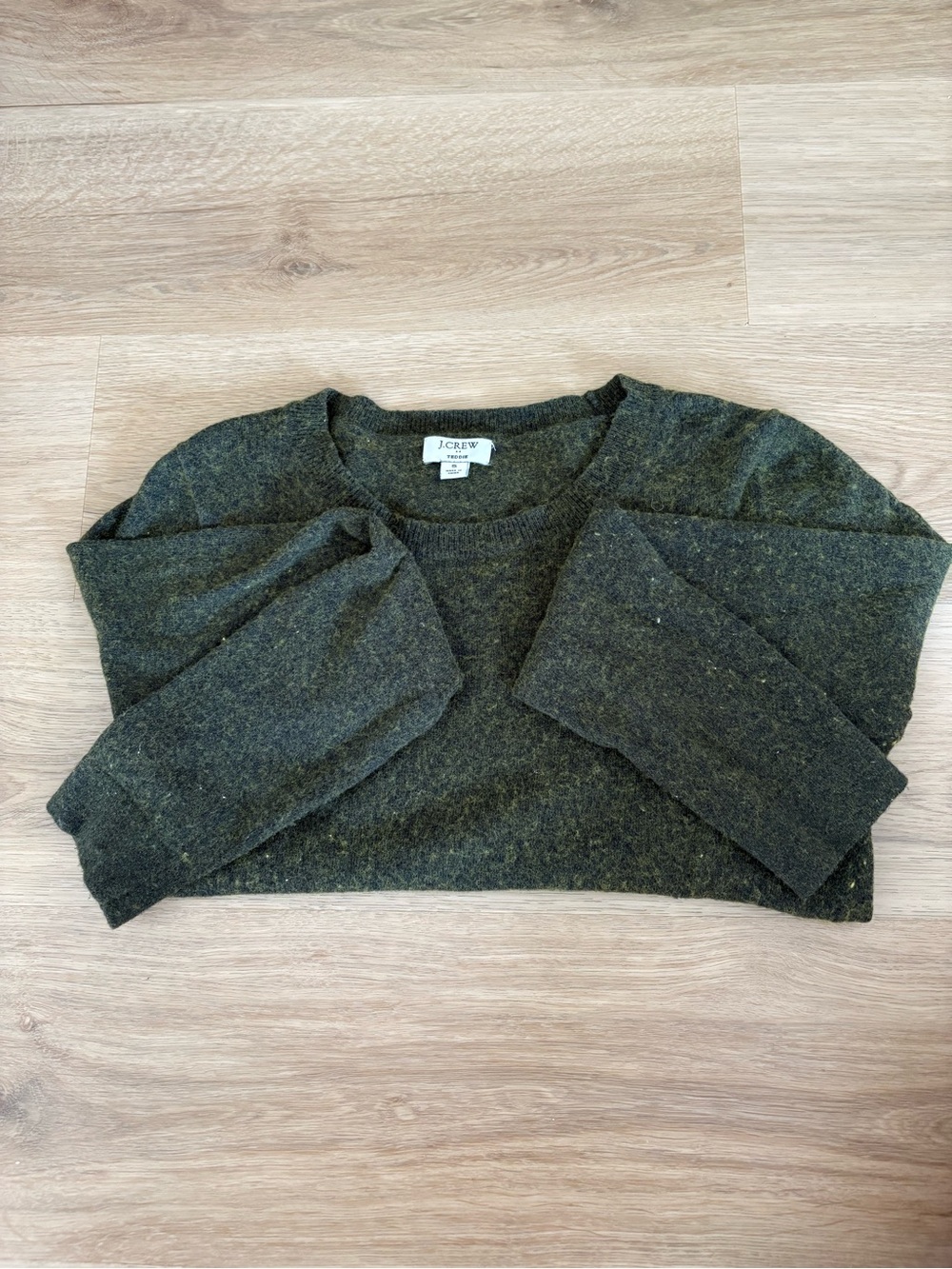 J. Crew Olive Green Crewneck Sweater